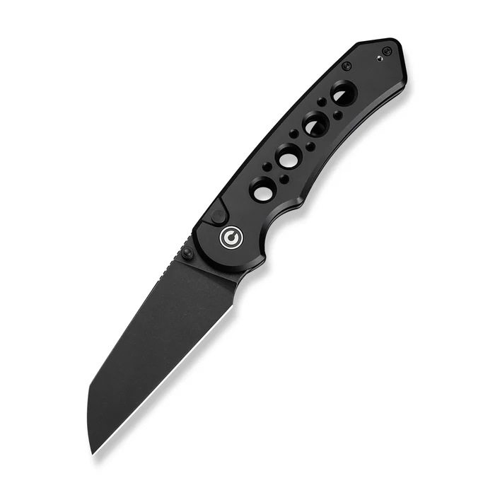 CIVIVI Pragma Prime Thumb Stud & Button Lock … Black Stonewashed 14C28N Blade)