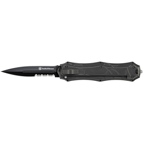 OTF Assist, Finger Actuator, Black 40% Serrated … AUS-8. No Ship CA, NY, MA