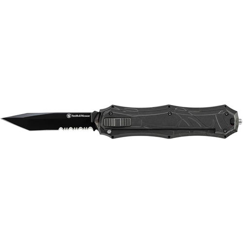 OTF Assist, Finger Actuator, Black 40% Serrated … Steel. No Ship CA, NY, MA