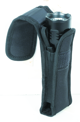 Flashlight Pouch W/ Adjustable Cover & Elastic Sides