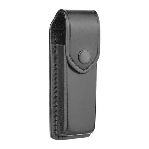 Plain Black Leather Single Magazine Holder for 9mm