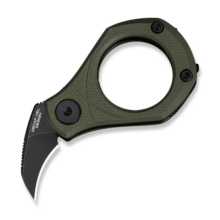 Pyrus Slip Joint Utility Knife OD Green G10 … Black Stonewashed 14C28N Blade)