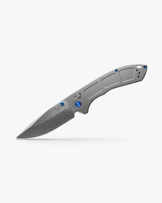 NARROWS , GRAY TITANIUM , DROP-POINT KNIFE