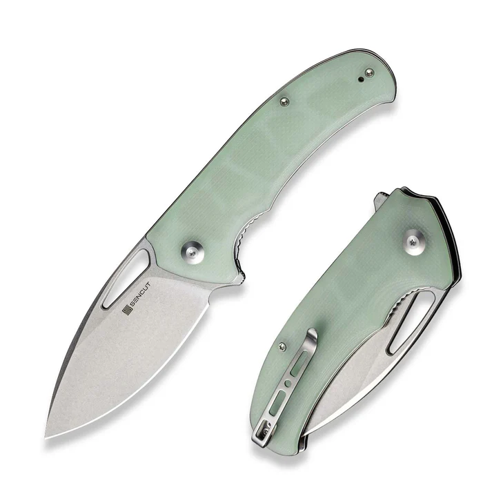 Phantara Flipper/Thumb Hole Folding Knife 3.70" … Blade, Natural G10 Handle