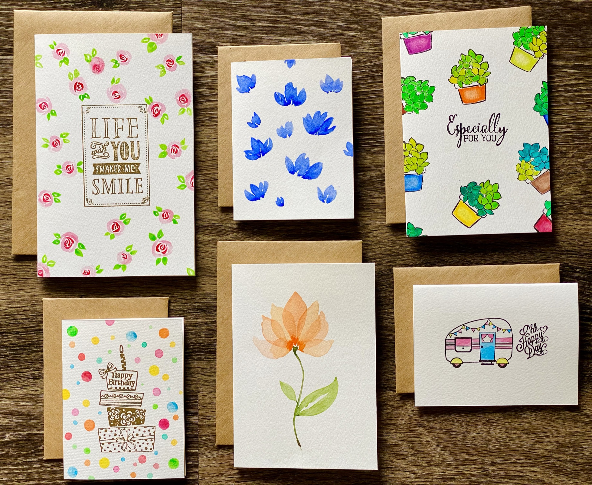 Handmade watercolor greeting cards Handmade watercolor greeting cards