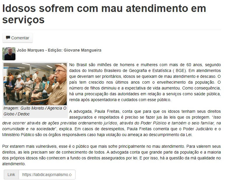Mau atendimento de idosos