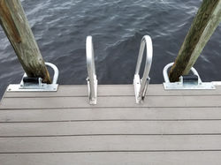 Ladder and dock hoops