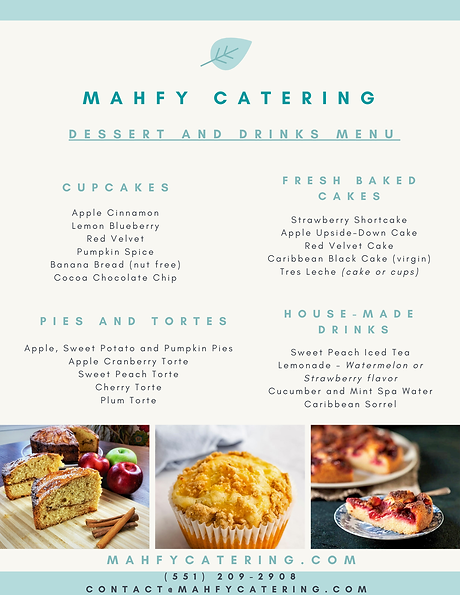 House-made Desserts and Drinks - cupcakes