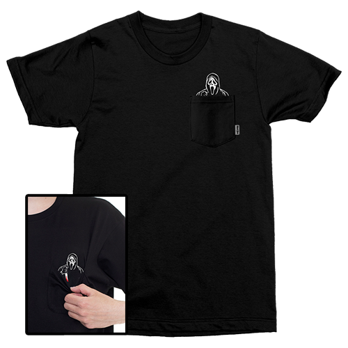 Ghost Face Hidden Pocket Tee | Dreadful Threads