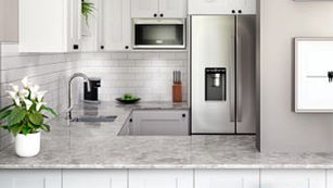 Gray Quartz Countertops by iDesign Granite