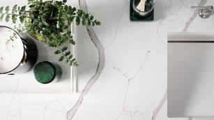 Calacatta White Quartz Countertops by iDesign Granite