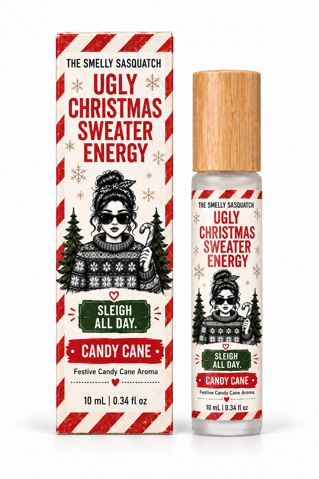 Ugly Christmas Sweater Energy Roller Bottle