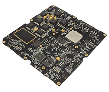 High-layer printed circuit board assembly with BGA components, featuring 16 layers and immersion gold finish.