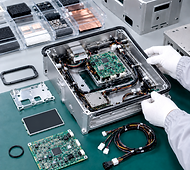 REGULUS turnkey box build assembly with functional modules and protection options, integrating shielding, displays, and sealed enclosure design.