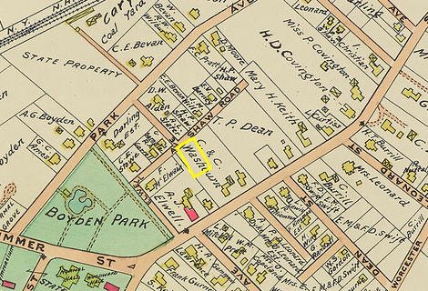 Shaw Rd area, 1903. From the Plymouth County Atlas.