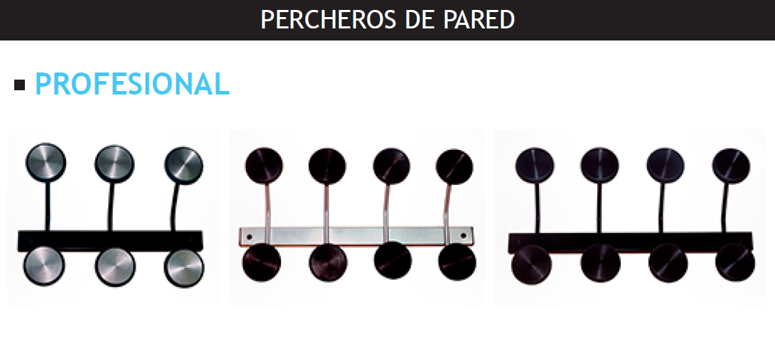 Perchero de pared Mod. profesional pintado X3