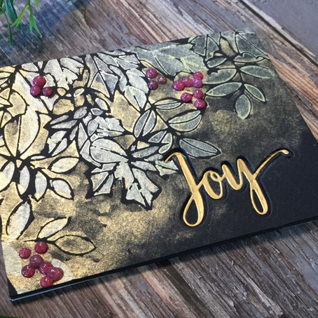 Stencilled Watercolour featuring Simon Says Stamp’s Autumn Splendor