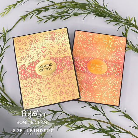 Positive Negative Design with Spellbinder’s Glimmer of the Month