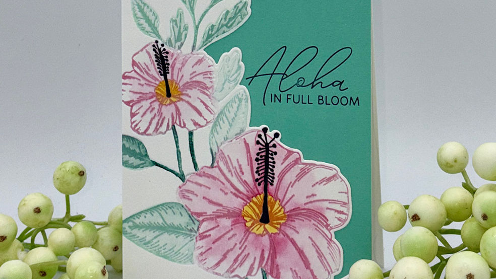 Spellbinders Press & Foil of the Month | Hibiscus Blooms in Watercolour Elegance | June , 2026
