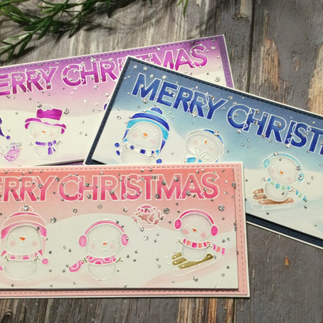 Monochromatic Slimline Christmas Cards