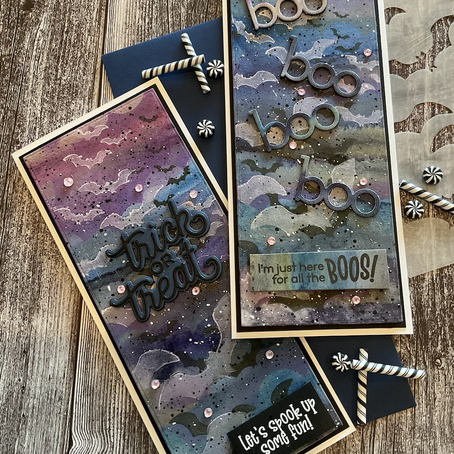 Spooky Night Sky featuring Simon Says Stamp’s Layered Bats