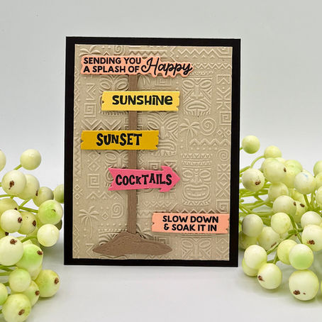 Follow the Signs to Paradise with Spellbinders Stencil of the Month with the Clear Stamp & Die of the Month – June 2026
