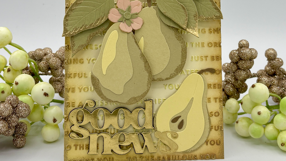 Altenew Fresh Pears – A Golden & Elegant Card 🍐✨