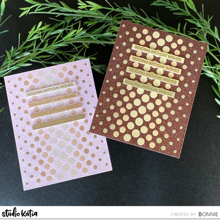 Creating A Paper-Pieced, Gradient featuring Studio Katia’s Halftone Dots Cover Die