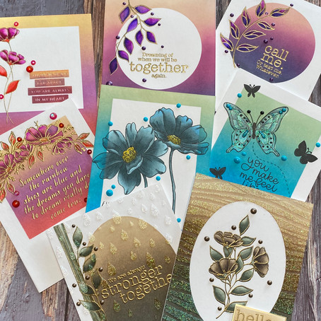 Stencilled Backgrounds featuring Simon Says Stamp's Clearstamps