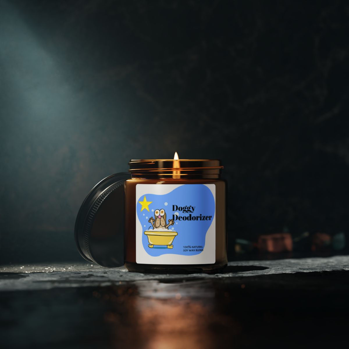 Scented Soy Candle (Multi-Size, Amber Jar)