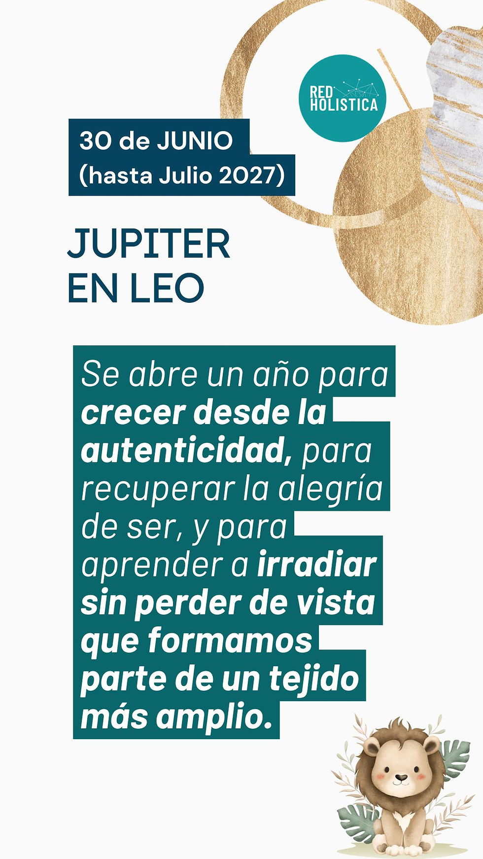 Calendario astrológico Junio 2026 jupiter en leo