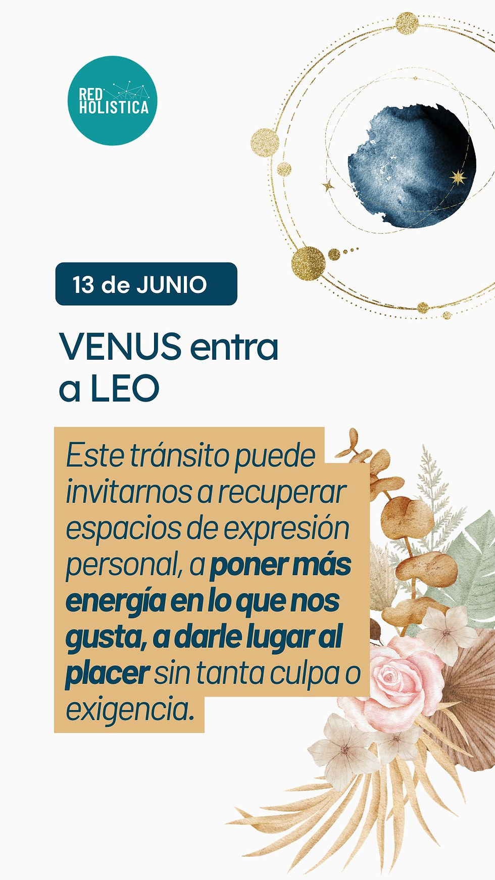 Calendario astrológico Junio 2026 venus en leo
