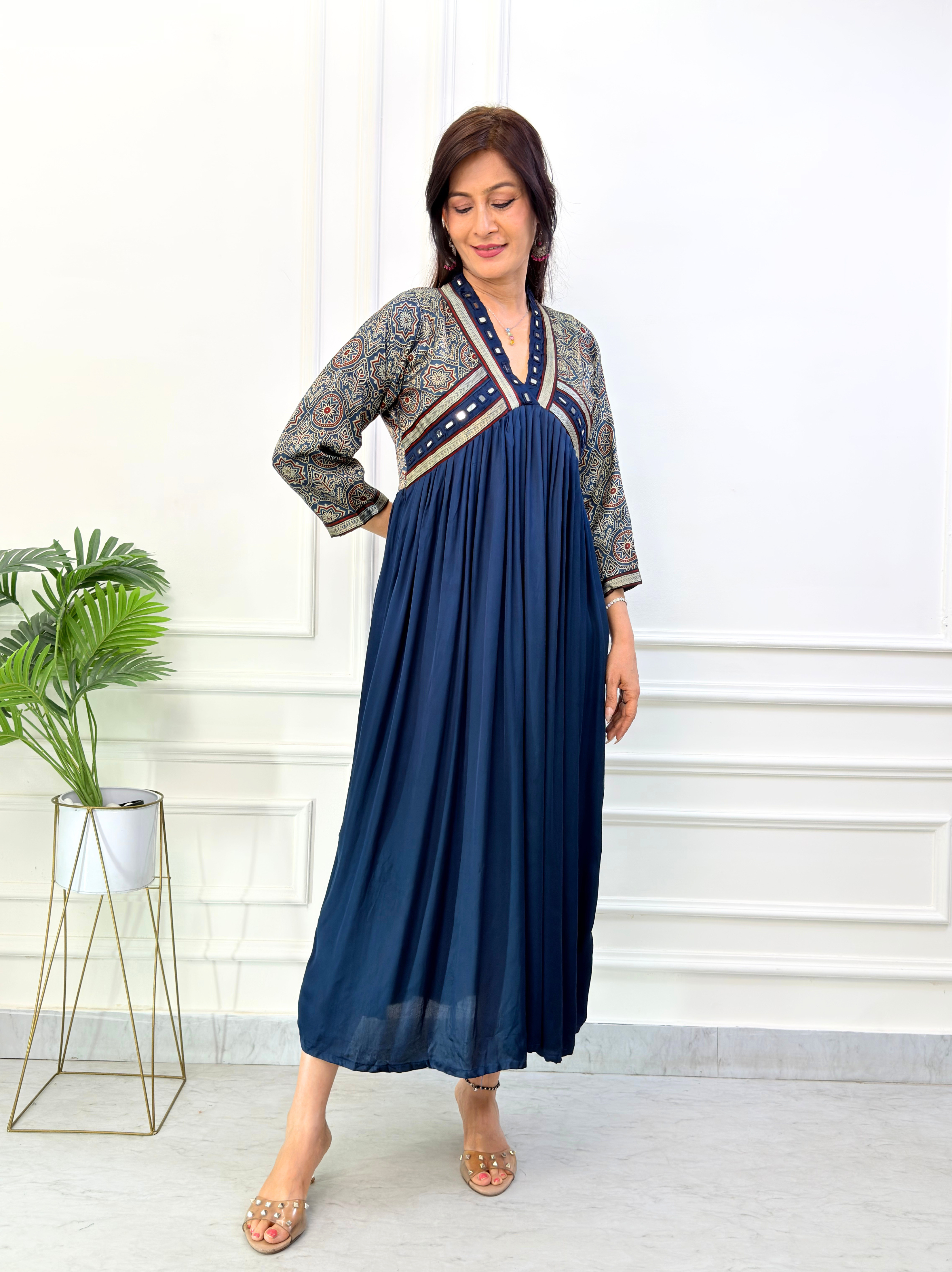 Ajrakh Affair in Indigo