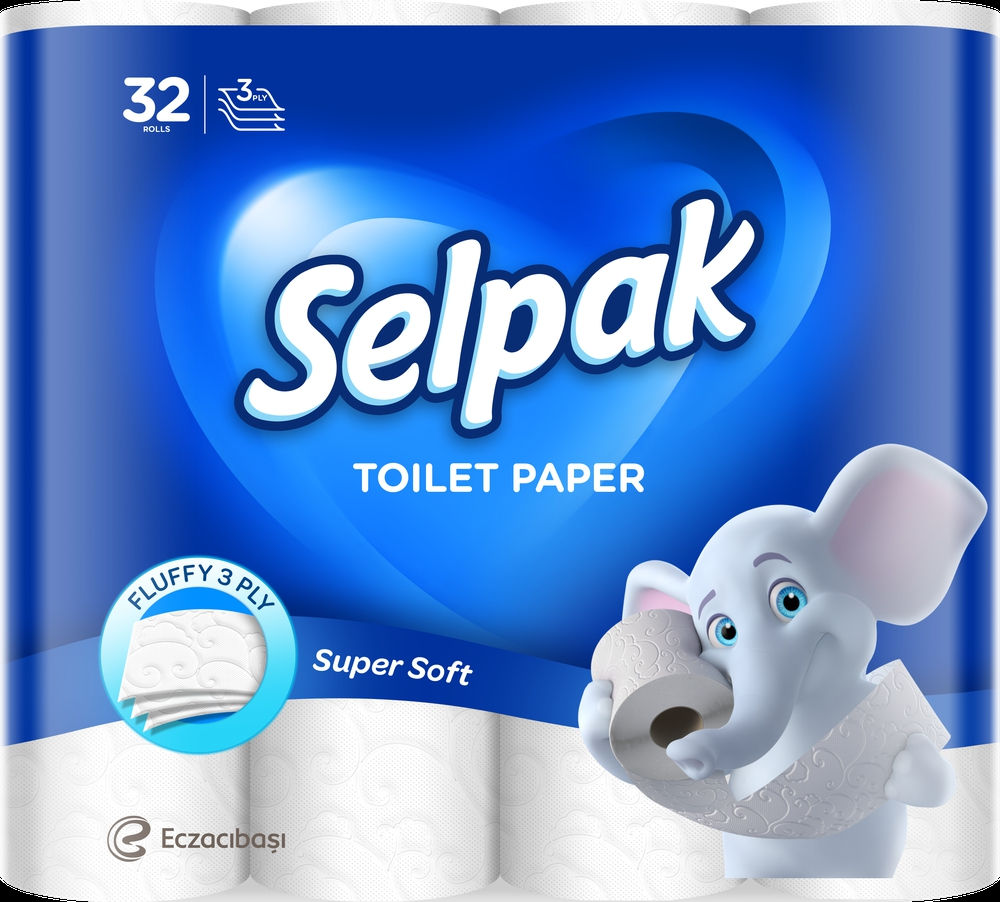 SELPAK" (3ფენა)(32ც. შეფუთვა)SELPAK" (3ფენა)(ტუალეტის ქაღალდი))