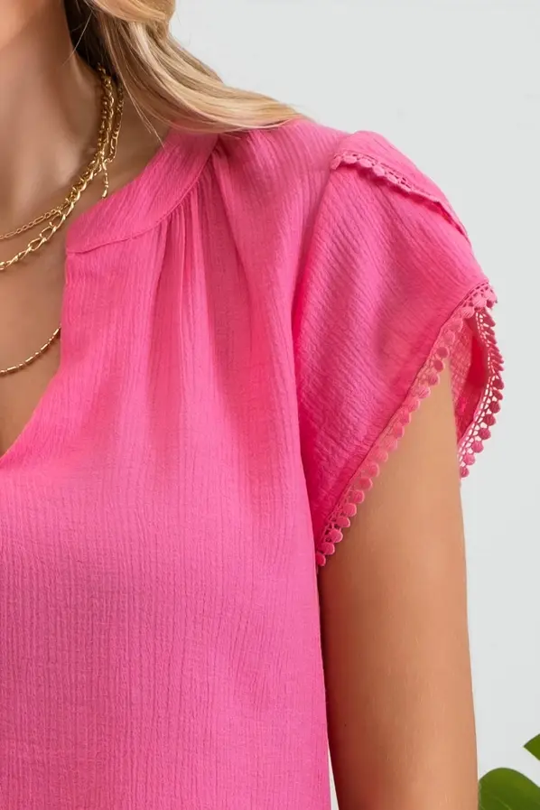 Thumbnail: Split Neck Tassel Sleeve