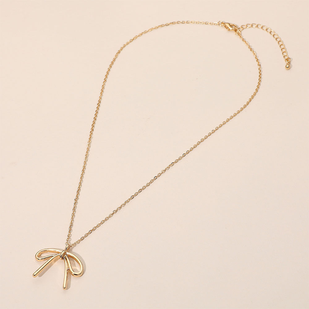Gold Bow Necklace