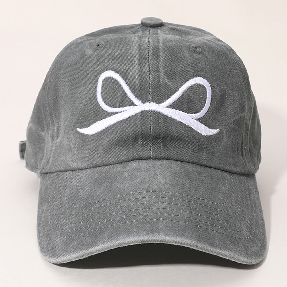 Grey Bow hat