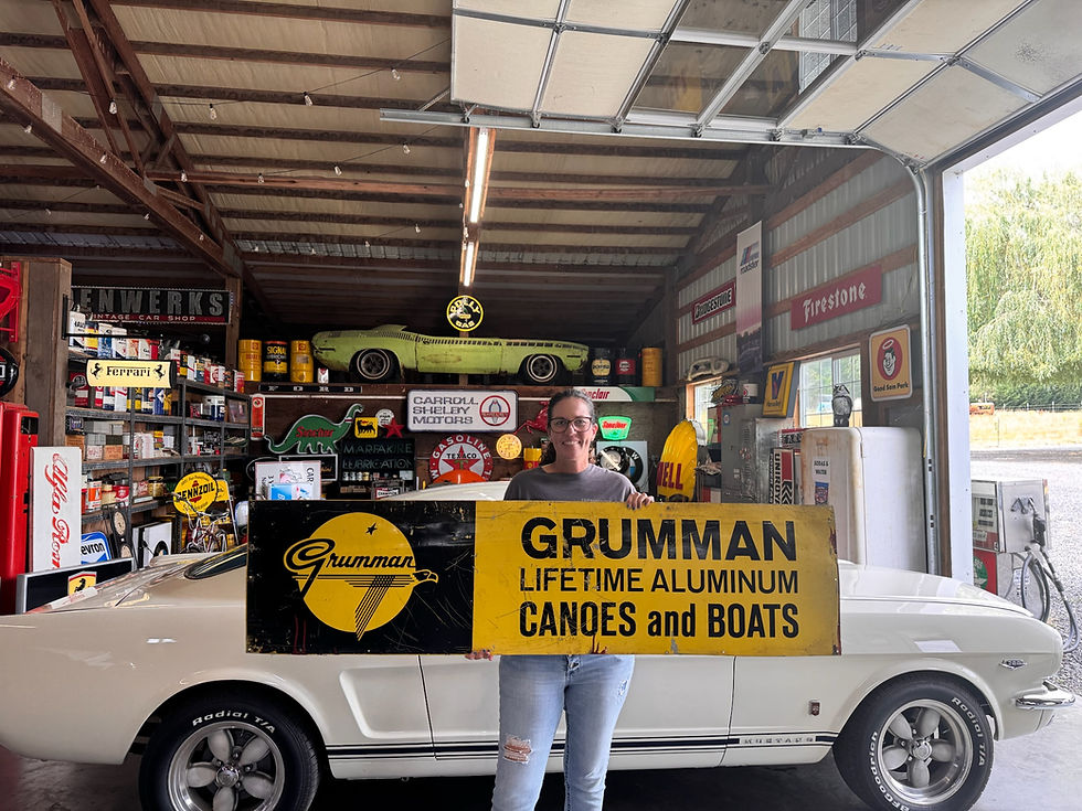 Vintage Grumman Boats Metal Sign