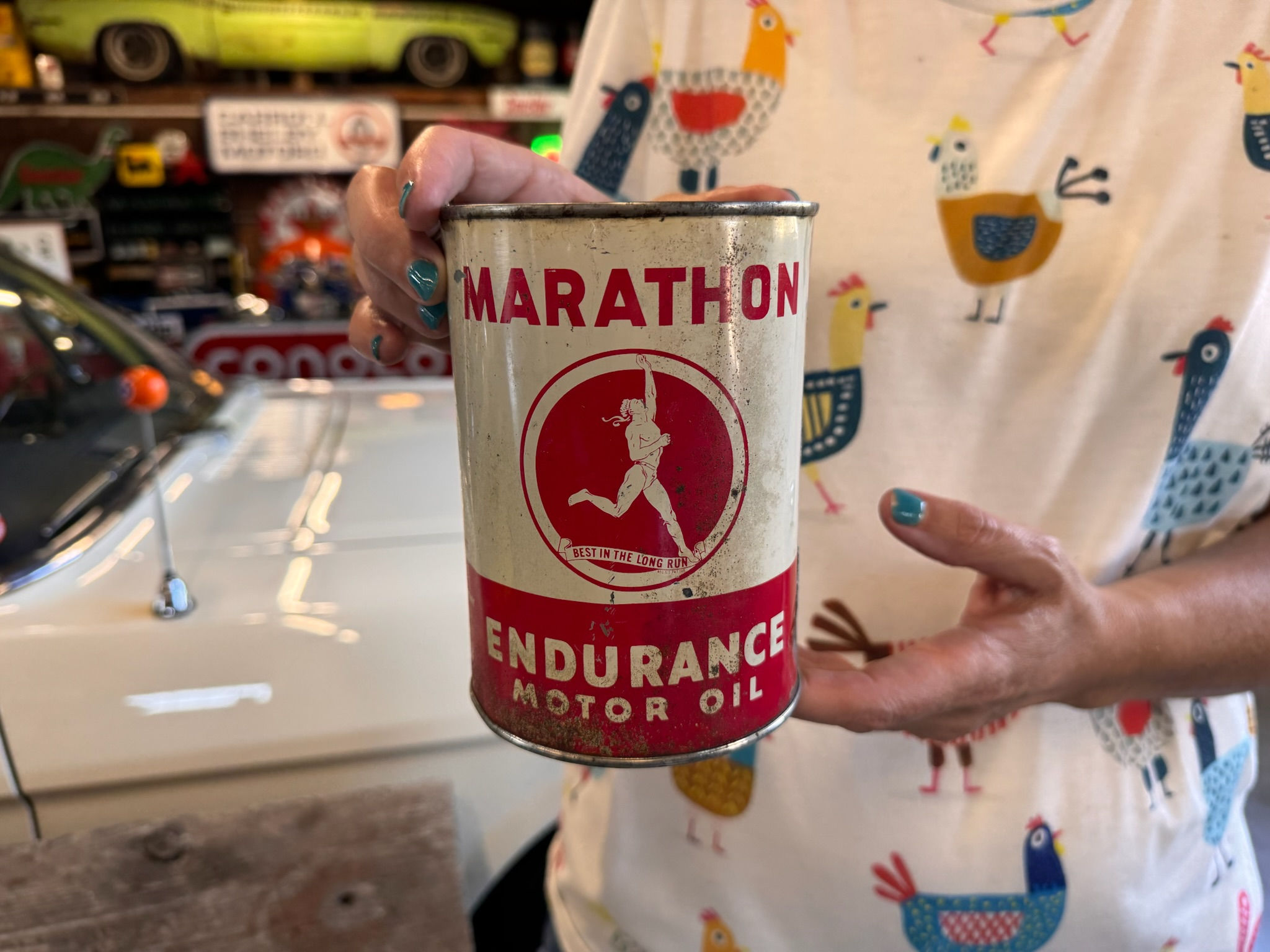 Vintage Marathon Oil Can