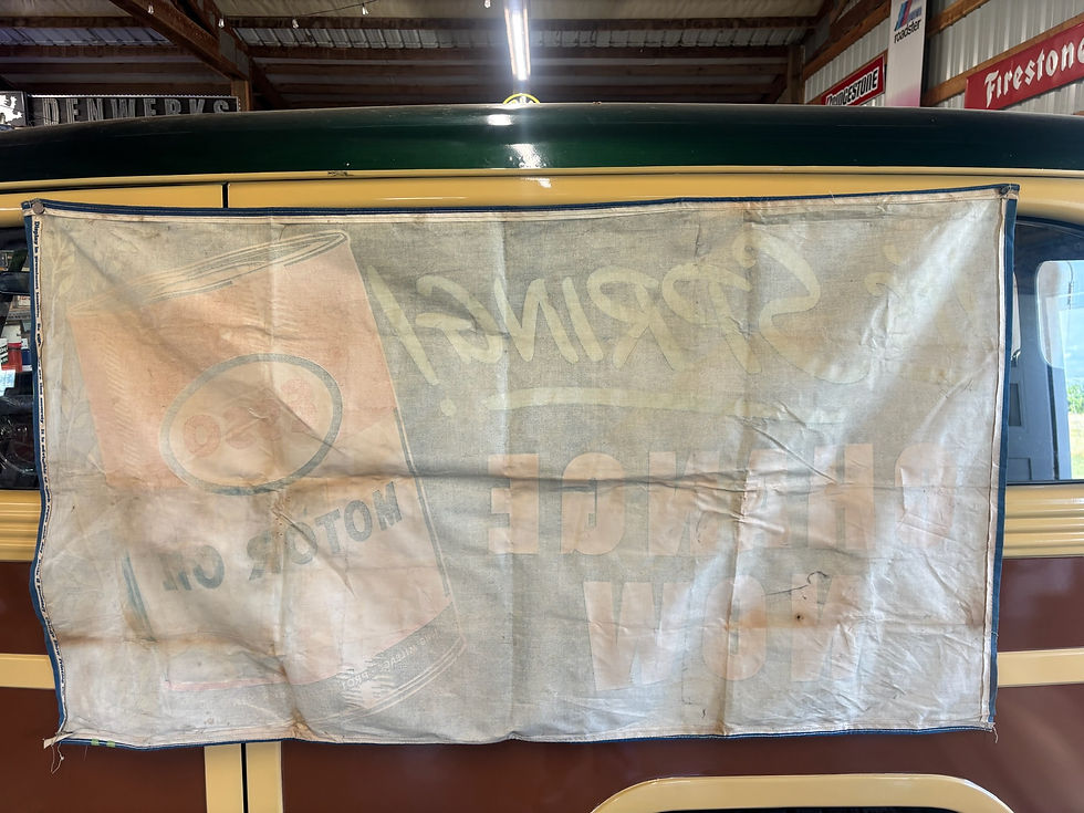Thumbnail: Vintage 1947 Esso Banner Esso Canvas Banner