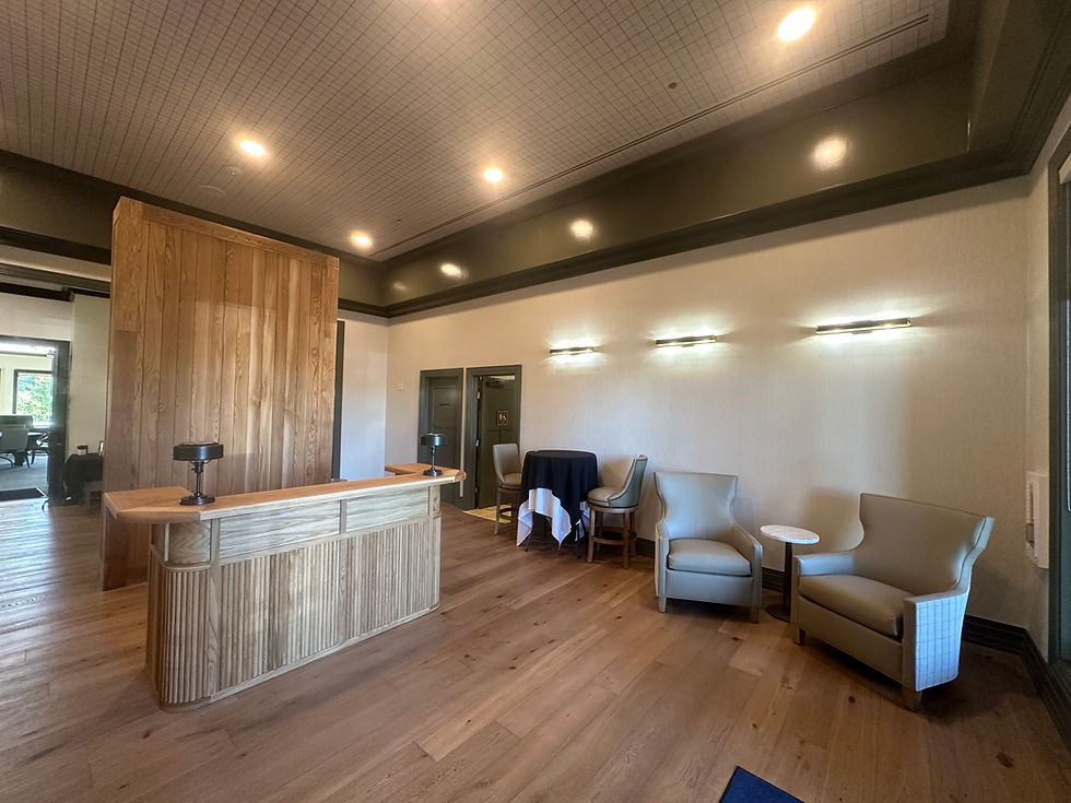 Finished interior with painted walls, ceiling and detailed woodwork