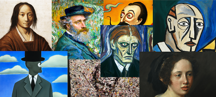 ai versions of popular painters such as picasso and dali