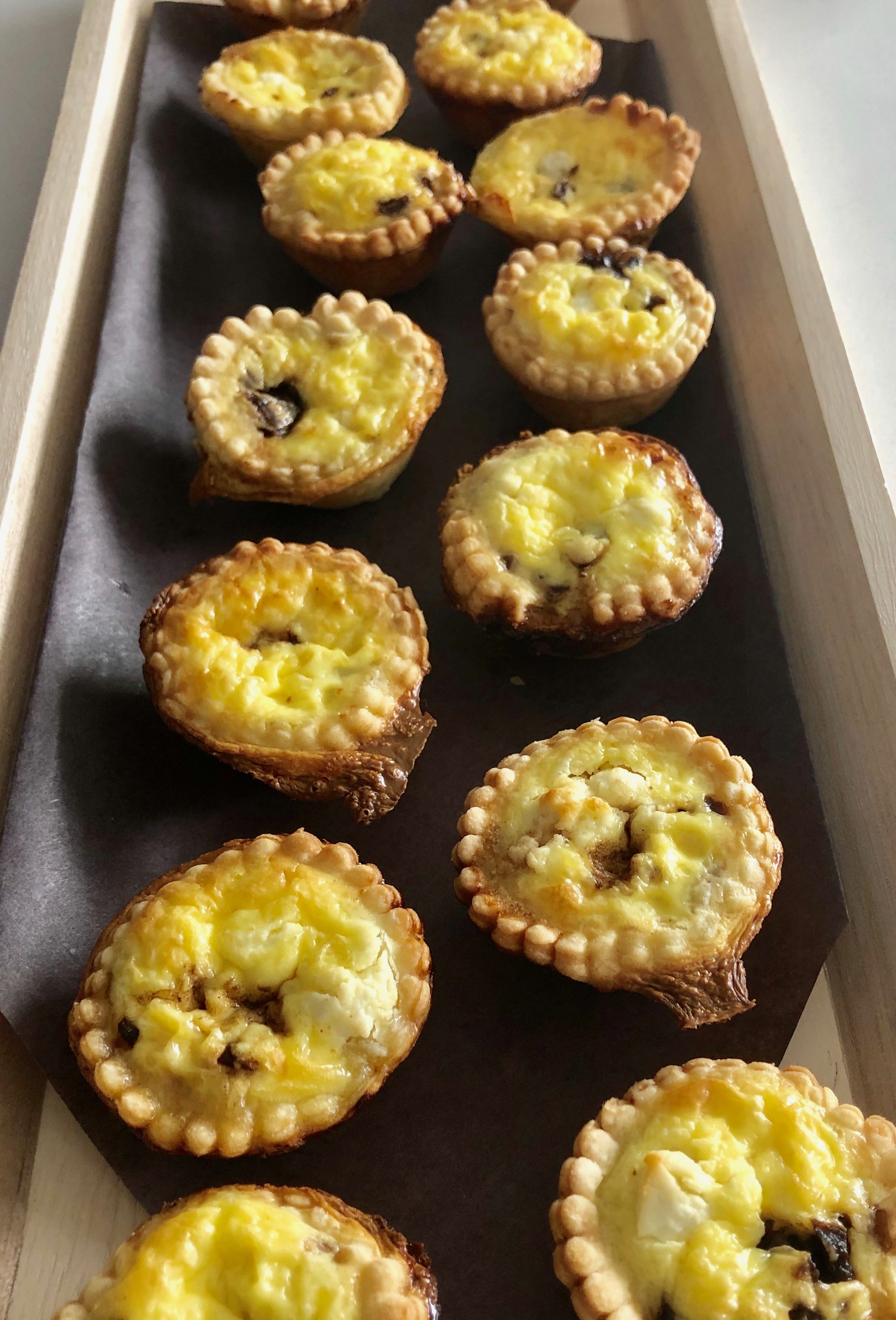 Balsamic onion with goat cheese tart