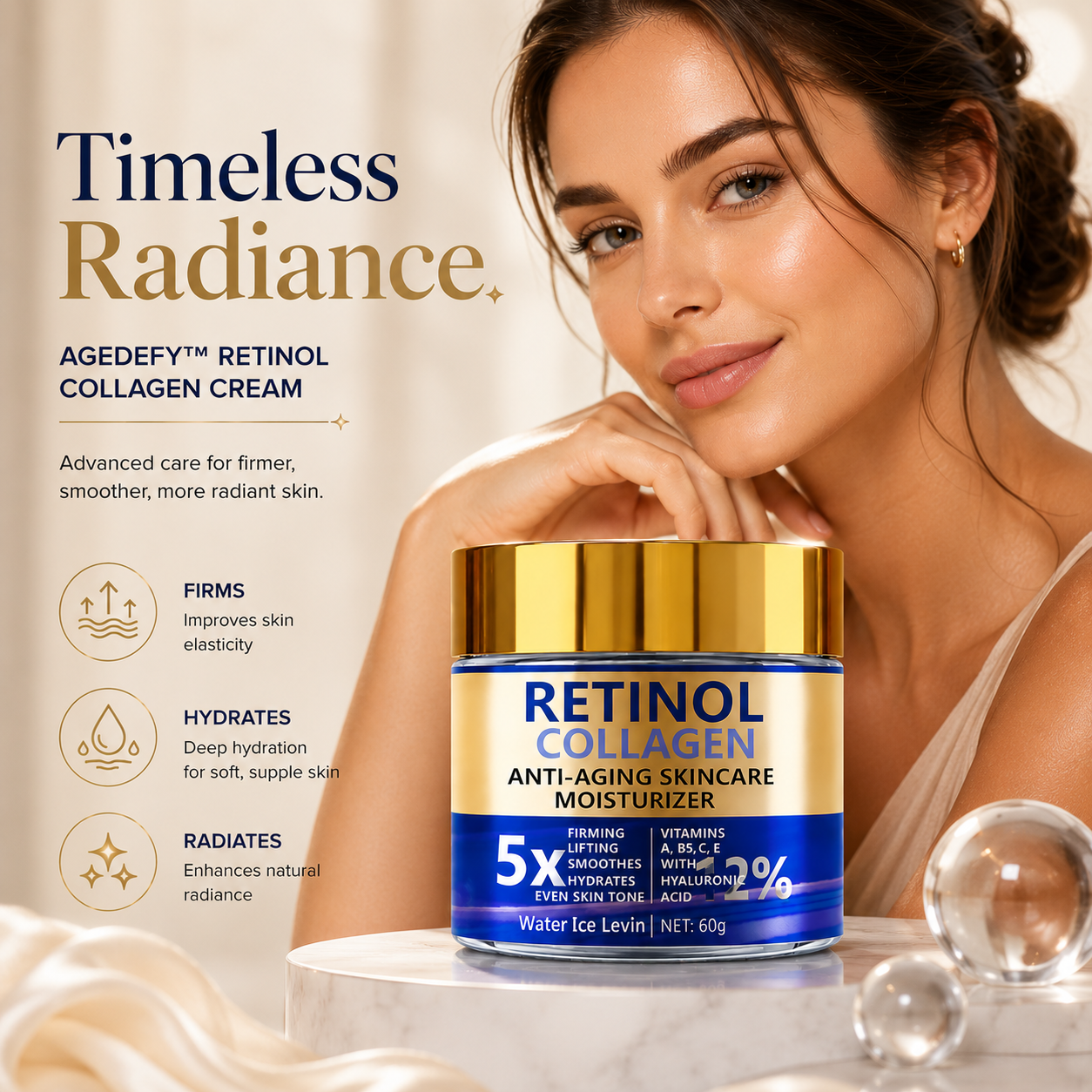 🏆 AgeDefy™ Retinol Collagen Cream