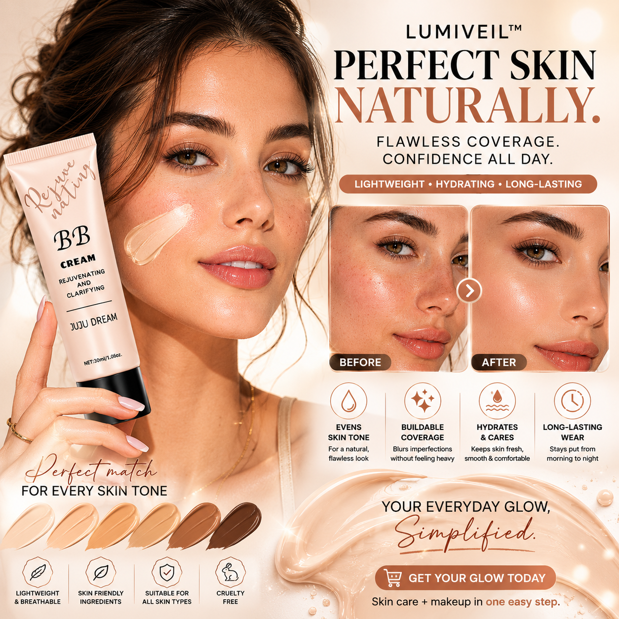 🏆 LumiVeil™ Perfecting BB Cream
