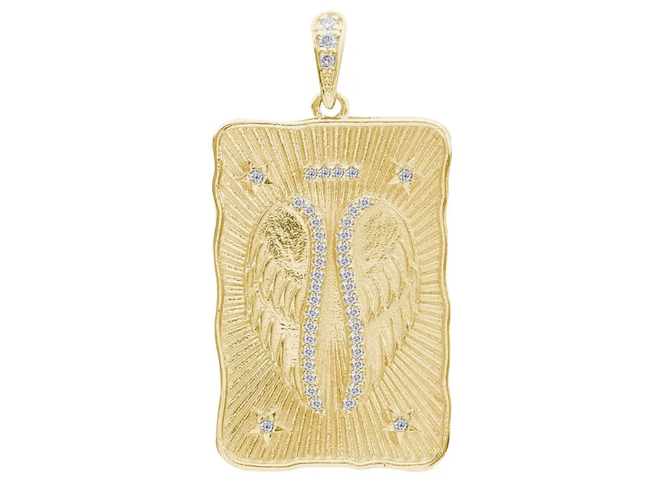 Meaningful 21st Birthday Jewellery Gifts for Her Bloomtine's Angel Wing ‘Protection’ Talisman in Gold Vermeil