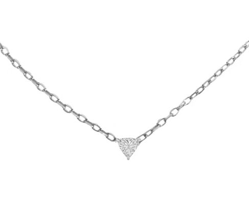 Illuminess™ Trillion Moissanite Necklace in Sterling Silver