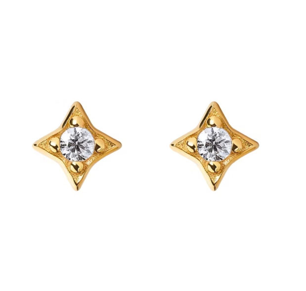 Shop Celestial-Inspired Earrings for Daily Wear Online Bloomtine Illuminess™ Mini Gold Vermeil Star Studs