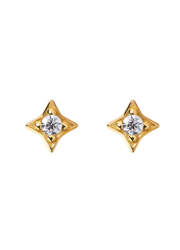 Star Jewellery Bloomtine's Illuminess™ Mini Gold Vermeil Star Studs