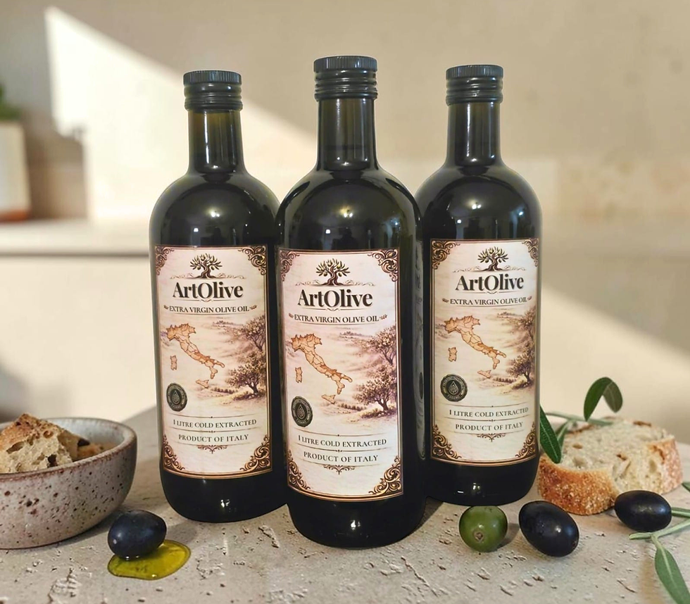 ArtOlive Family Pack with three 1 litre olive oil bottles